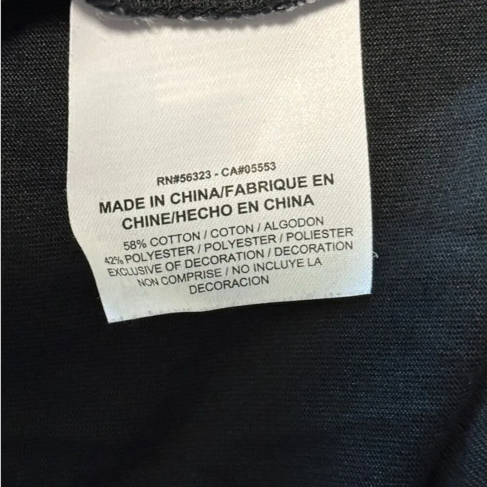 Black Nike Graphic T-Shirt V-Neck Floral Confetti Logo Size M